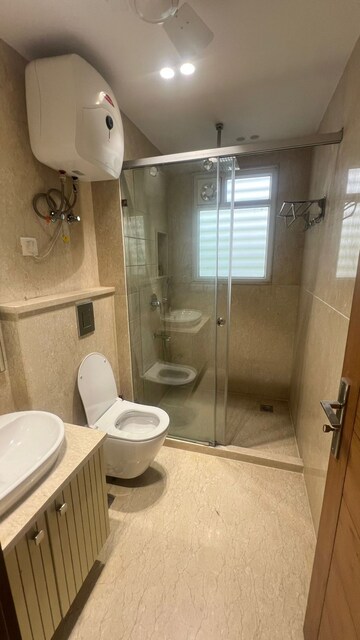 Bathroom in 3 BHK Builder Floor at Jangpura – for Rent
