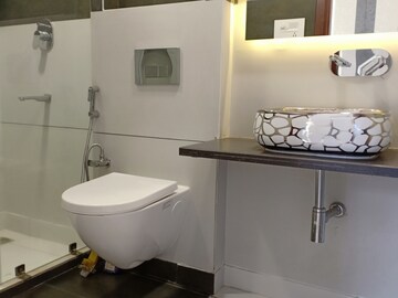 Bathroom in 3 BHK Apartment at Defence Colony – for Rent