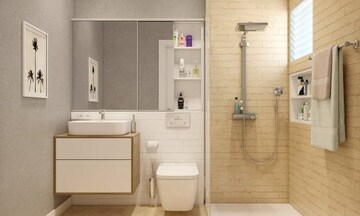 Bathroom in 2.5 BHK Builder Floor at Vile Parle West – for Rent
