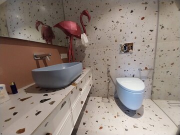 Bathroom in 3 BHK Apartment at Lodha World One, Worli – for Rent
