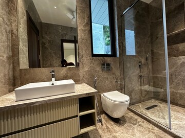 Bathroom in 5 BHK Apartment at Boutique Residential Apartments D-6 4, Vasant Vihar – for Rent