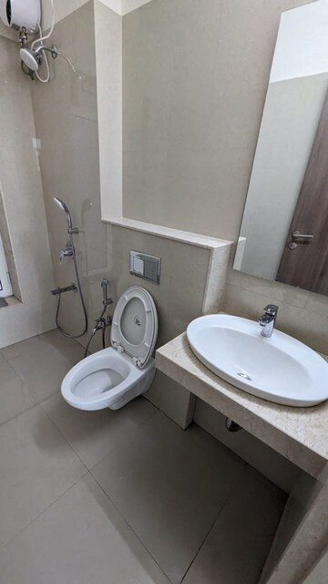 Bathroom in 2 BHK Apartment at L And T Seawoods Residences, Seawoods – for Rent
