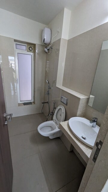 Bathroom in 2 BHK Apartment at L And T Seawoods Residences, Seawoods – for Rent