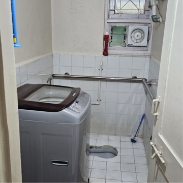 Bathroom in 3 BHK Apartment at Pushpak Park – for Rent