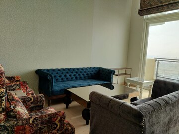Living Room in 4 BHK Apartment at Mahagun Mezzaria, Sector 78 – for Rent