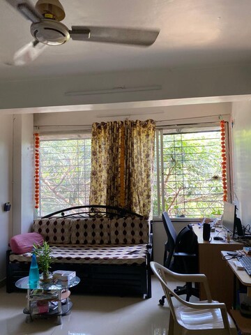 Living Room in 1 BHK Apartment at Runanubandh CHS, Aundh – for Rent