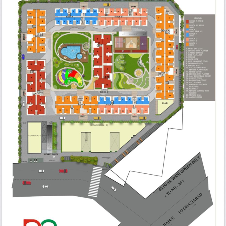 Master Plan, nh 24 2 Bedroom 1140 Sq.Ft. Apartment In Nh 24 Ghaziabad 8927214