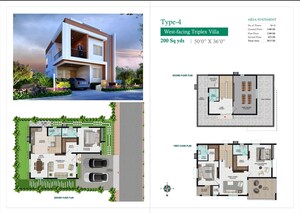 Floor Plan in 3 BHK Villa at Sultanpur – for Sale