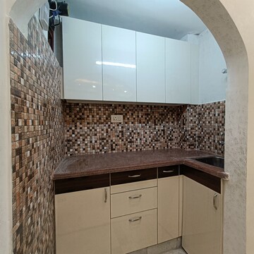 Kitchen in 1 BHK Builder Floor at Khirki Extension – for Rent