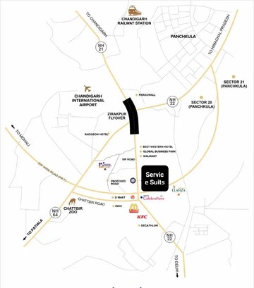  Shop – Map Location View at Maxxus Plaza, Ambala Highway - for Sale
