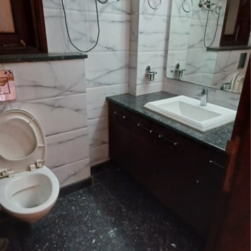 Bathroom in 3 BHK Builder Floor at Khirki Extension – for Rent