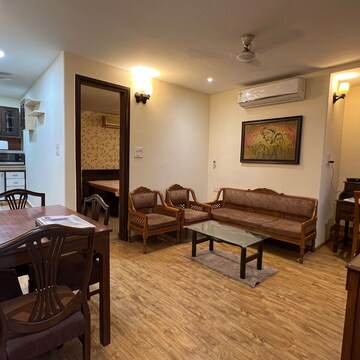 Living Room in 3 BHK Builder Floor at Sarvapriya Vihar – for Rent