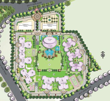 Master Plan in 3 BHK Apartment at Ambika Florence Park, North Mullanpur – for Rent