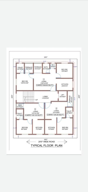 Floor Plan in 2 BHK Apartment at Lohagad – for Sale