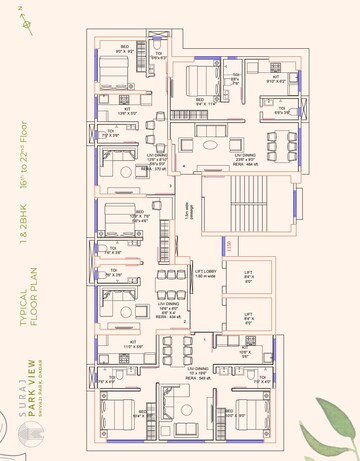 Floor Plan in 1 BHK Apartment at Park View Dadar, Dadar West – for Sale