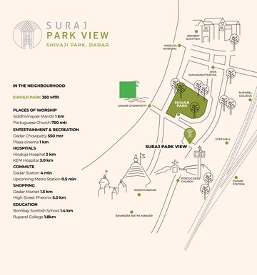 1 BHK Apartment – Map Location View at Park View Dadar, Dadar West - for Sale