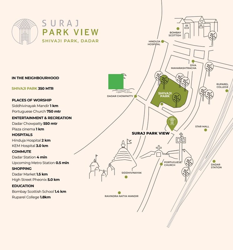 Map Location, park-view-dadar 2 Bedroom 670 Sq.Ft. Apartment In Dadar West Mumbai 8927953