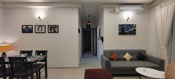 Living Room in 2 BHK Apartment at Bhartiya City Nikoo Homes II, Thanisandra Main Road – for Rent