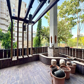 Balcony in 4 BHK Apartment at Bhuvan Bloomingdales Apartments, Baner – for Rent