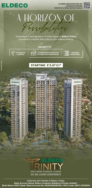3 BHK Apartment For Sale in Eldeco Trinity, Gomti Nagar