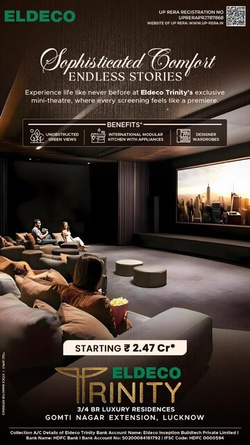 Living Room in 4 BHK Penthouse at Eldeco Trinity, Gomti Nagar – for Sale