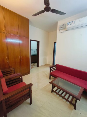 Bedroom in 1 BHK Builder Floor at Sushant Lok I – for Rent