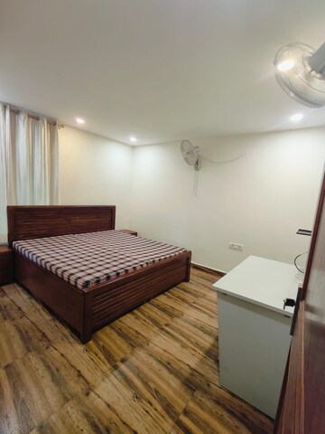 Bedroom in 1 BHK Builder Floor at Sushant Lok I – for Rent