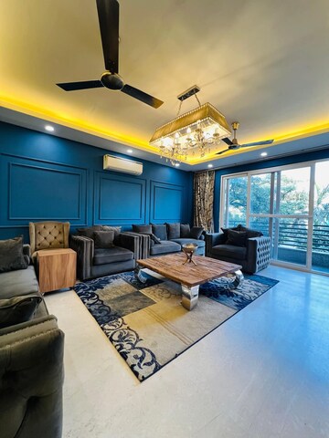 Living Room in 3 BHK Builder Floor at Uppal Southend, Sector 49 – for Rent