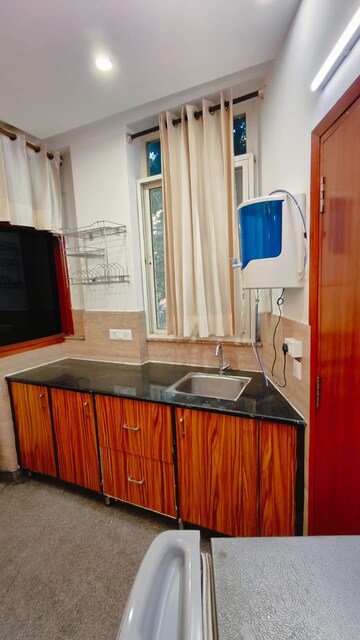 Kitchen in 1 BHK Builder Floor at Sushant Lok I – for Rent