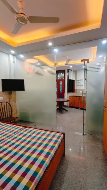 Bedroom in 1 BHK Builder Floor at Sushant Lok I – for Rent