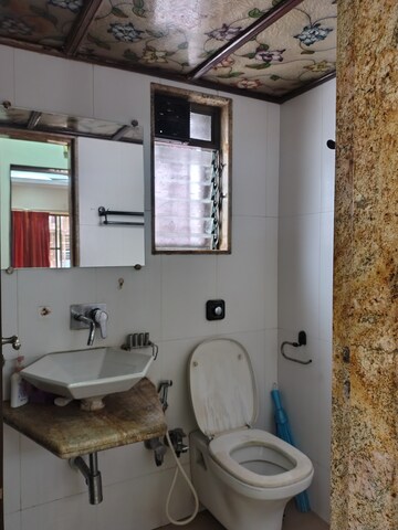 Attached Bathroom in 1 BHK Apartment at Shree Pushpanjali CHS, Andheri West – for Rent