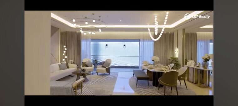 Living Room, l-and-t-the-gateway 4 Bedroom 1980 Sq.Ft. Apartment In Sewri Mumbai 8929444