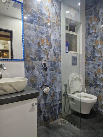 Bathroom in 4 BHK Apartment at Gundecha Valley of Flowers, Kandivali East – for Rent