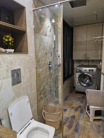 Bathroom in 4 BHK Apartment at Gundecha Valley of Flowers, Kandivali East – for Rent