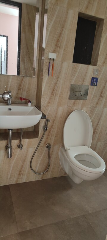 Bathroom in 2 BHK Apartment at Lodha Amara, Kolshet Road – for Rent