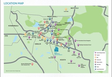 3 BHK Apartment – Map Location View at Godrej Park Retreat, Sarjapur Road - for Sale