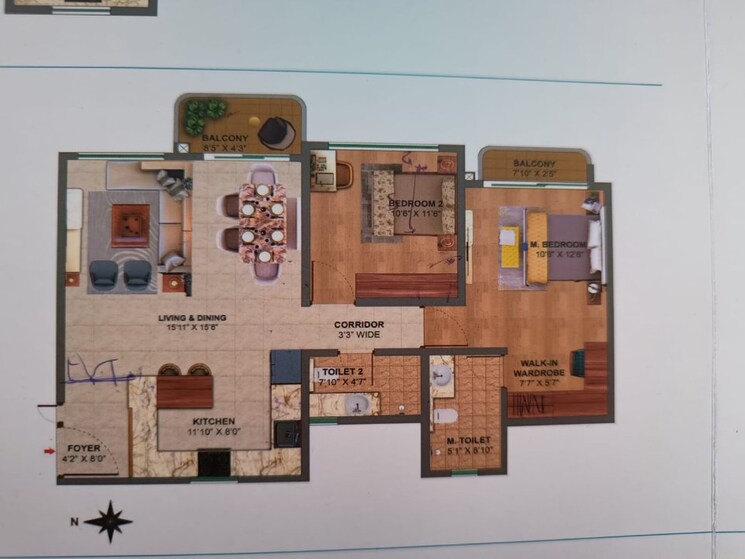 Master Plan, mvn-aero-one 2 Bedroom 1254 Sq.Ft. Apartment In Devanahalli Bangalore 8858536