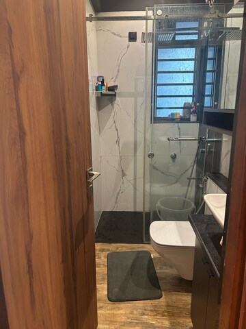 Bathroom in 2 BHK Apartment at Romell Aether, Goregaon East – for Rent