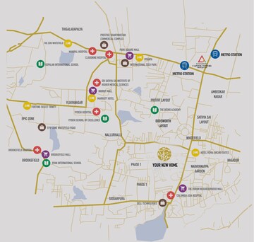 2 BHK Apartment – Map Location View at Sumadhura Folium, Whitefield - for Sale