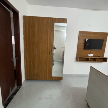 Kitchen in 1 RK Builder Floor at AIHP Palms, Udyog Vihar – for Rent