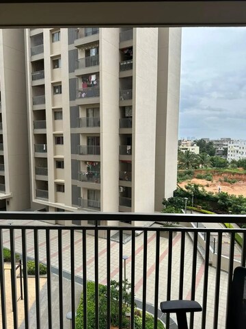 Balcony in 2.5 BHK Apartment at Goyal Orchid Piccadilly, Thanisandra Main Road – for Rent