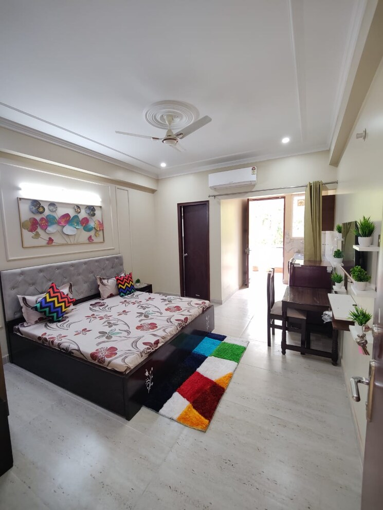 Bedroom, sector 27 1 RK 450 Sq.Ft. Builder Floor In Sector 27 Gurgaon 8930992