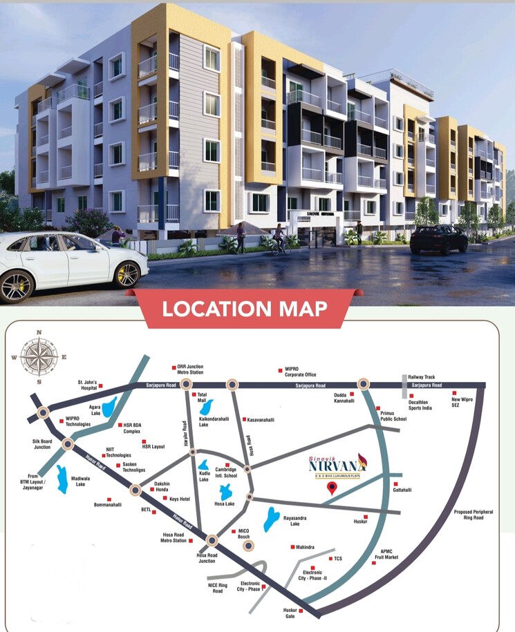 Floor Plan, sinovik-nirvana 2 Bedroom 1091 Sq.Ft. Apartment In Gattahalli Bangalore 8931057