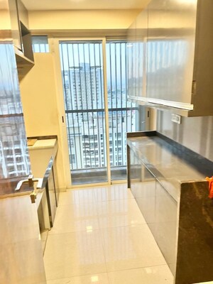 Staircase in 4 BHK Apartment at Courtyard by Narang Realty and The Wadhwa Group, Pokhran Road No Two – for Sale