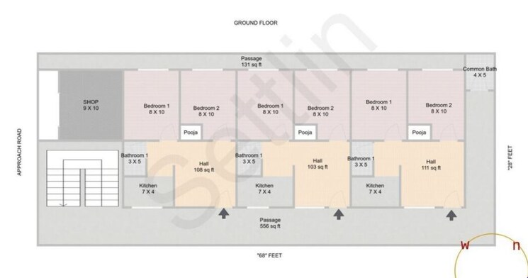 Floor Plan, kr puram 6+ Bedroom 1904 Sq.Ft. Independent House In Kr Puram Bangalore 8931330