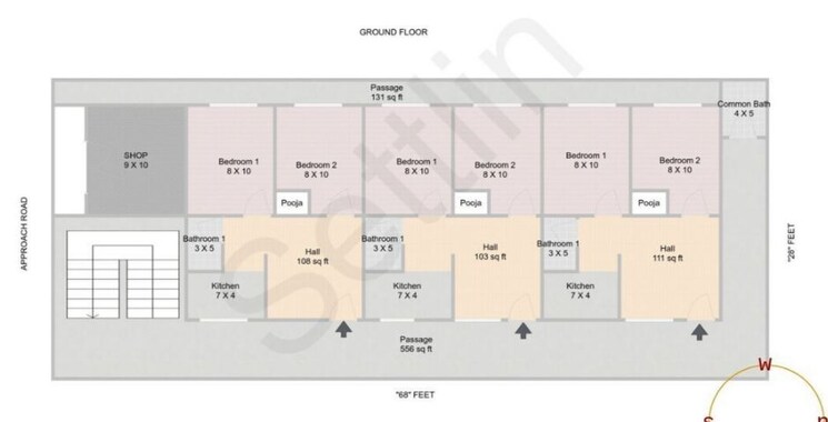 Floor Plan, kr puram 6+ Bedroom 1904 Sq.Ft. Independent House In Kr Puram Bangalore 8931330