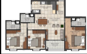 3 BHK Apartment For Sale in Brigade Cornerstone Utopia, Varthur
