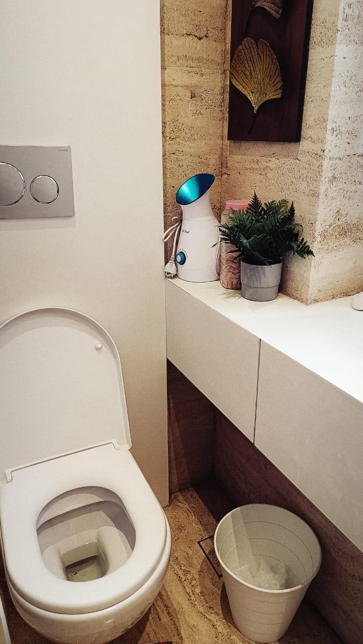 Bathroom in 3 BHK Apartment at Prabhadevi CHS, Prabhadevi – for Rent