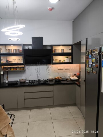 Kitchen in 3 BHK Apartment at Prestige Lakeside Habitat, Varthur – for Rent