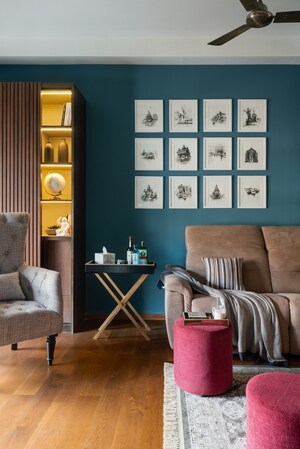 Living Room in 4 BHK Apartment at Prestige Leela Residency, Kodihalli – for Sale